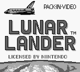 Lunar Lander title screen for GameBoy